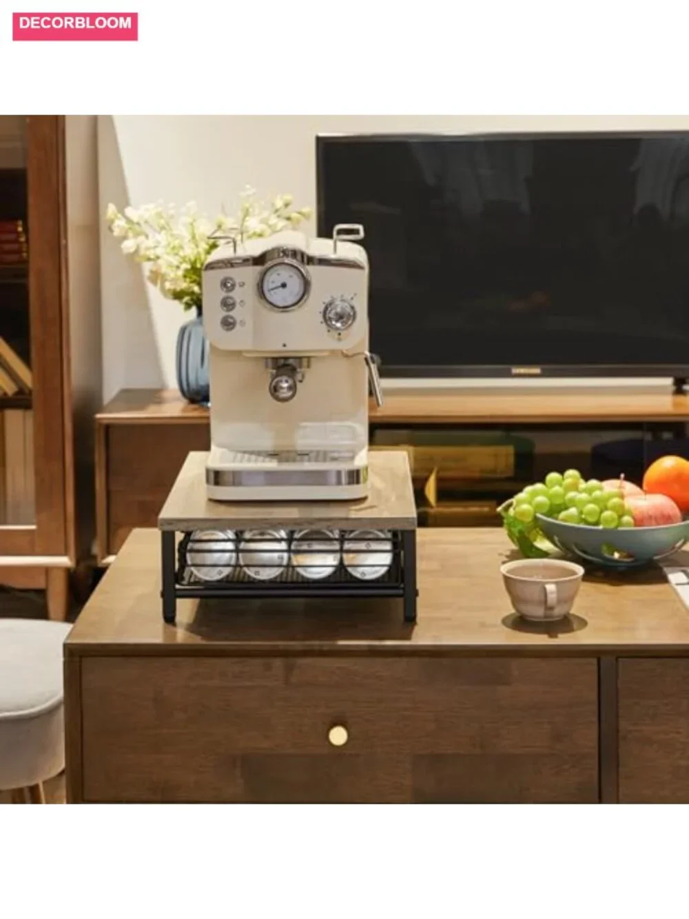 Coffee Pod Drawer Holder for Nespresso Vertuo - Sliding 40 Capsule Storage
